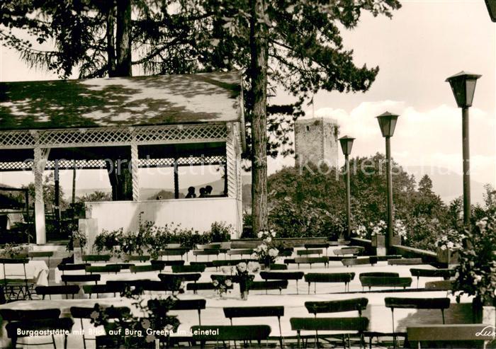 Greene Kreiensen Burggaststaette Terrasse Burg