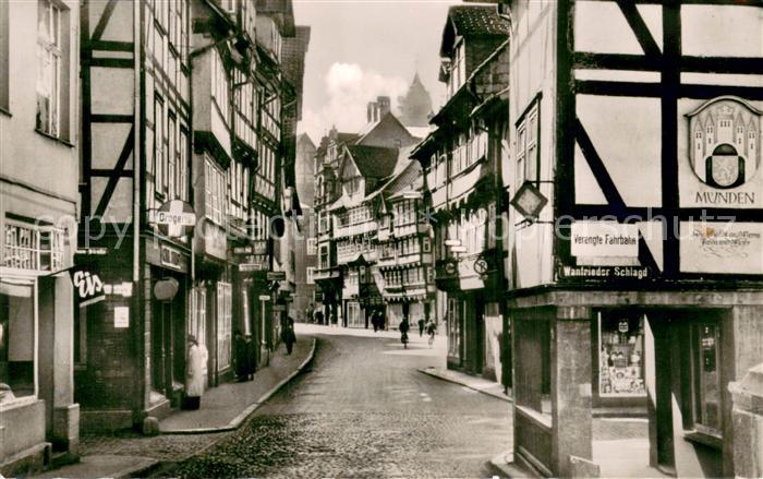 Hann. Muenden Langestrasse Geschaefte Fachwerkhaeuser