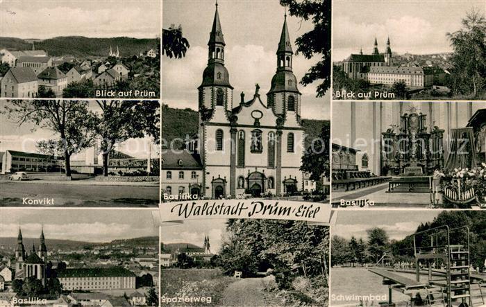 Pruem Eifel Waldstadt Basilika Konvikt Schwimmbad