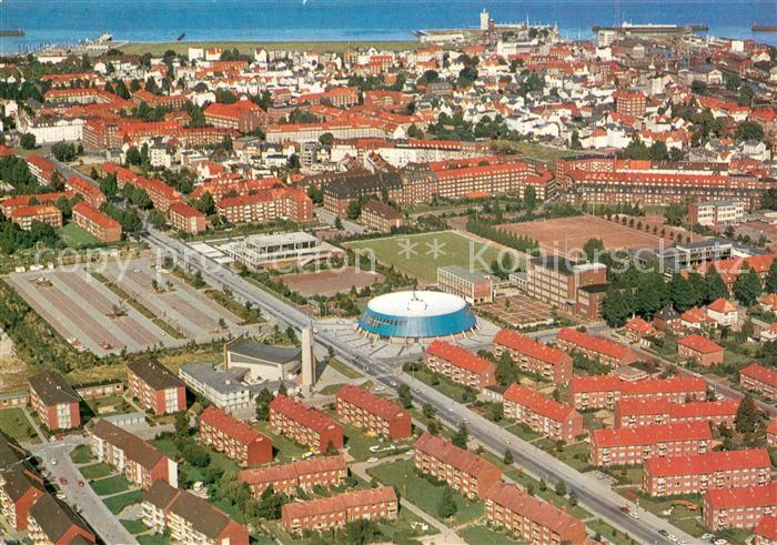 Cuxhaven Nordseebad Fliegeraufnahme Rundturnhalle