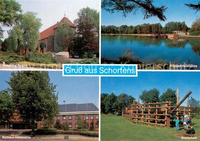 Schortens Stephans Kirche Freibad-Heidmuehle Rathaus
