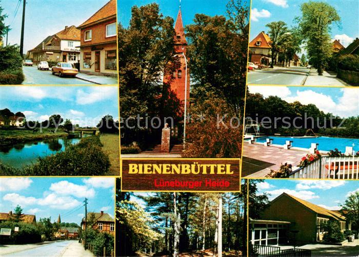 Bienenbuettel Teilansichten Freibad Kirche