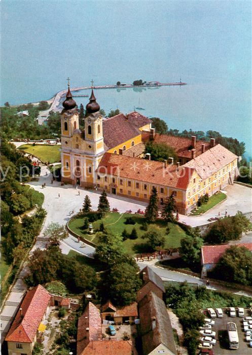Tihany HU Fliegeraufnahme Abteikirche