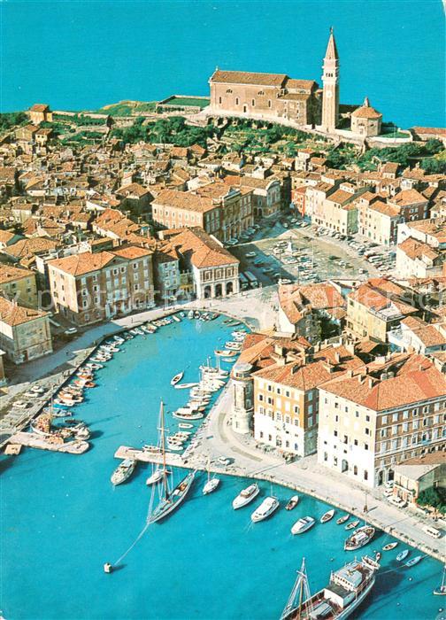 Piran Istria Slovenia Fliegeraufnahme