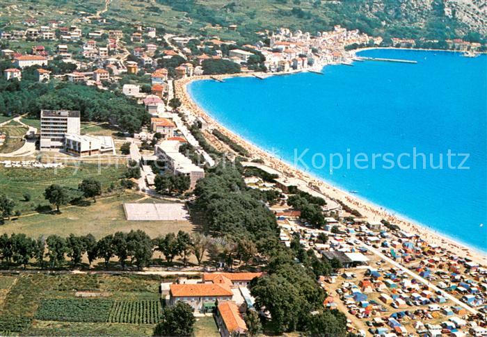 Baska Voda Fliegeraufnahme Kueste Campingplatz Strand