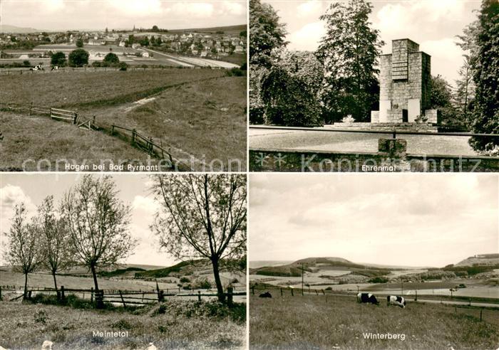 Hagen Bad Pyrmont Winterberg Ehrenmal Meintetal