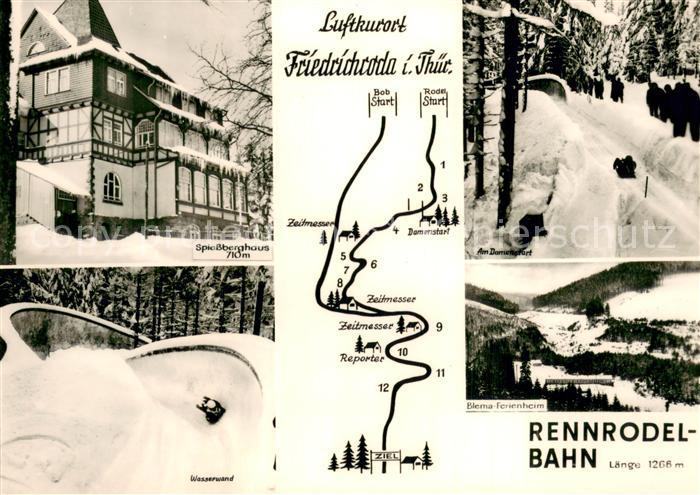 Friedrichroda Spiessberghaus Blema-Ferienheim Wasserwand Bob- Roda Damenstart Wi