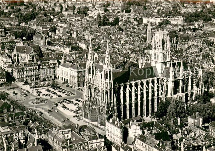 Rouen 76 Fliegeraufnahme Kirche Saint-Ouen et pl