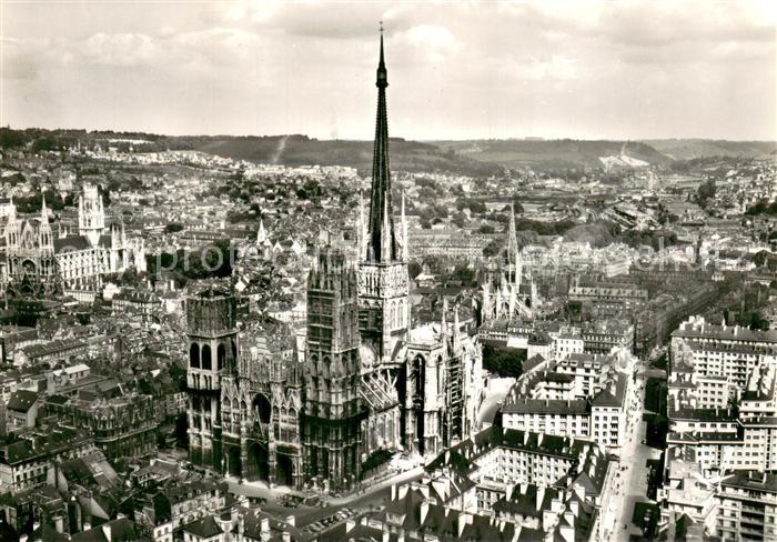 Rouen 76 Fliegeraufnahme Kathedrale St-Ouen-Kirche St-Maclou-Kirche