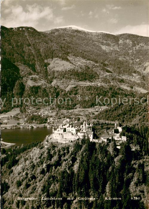 Kaernten Region Burgruine Landskron mit Gerlitzen