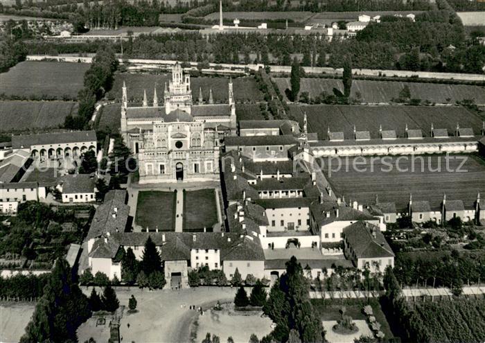 Certosa di Pavia Fliegeraufnahme Panorama