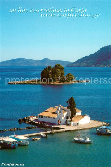 Pontikonisi Teilansicht Insel Korfu