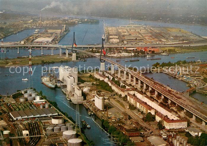 HAMBURG  CITY Koehlbrandbruecke Fliegeraufnahme