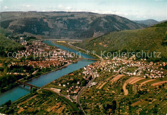 Neckargemuend Fliegeraufnahme mit Neckarschleife