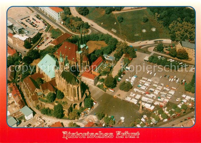 ERFURT  CITY Dom St Severie Fliegeraufnahme