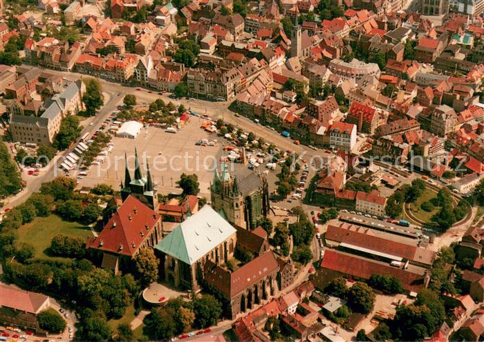 ERFURT  CITY Domplatz mit Mariendom und Pfarrkirche St Severi