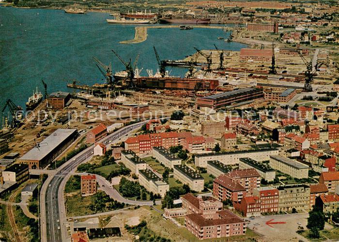 KIEL CITY Jugendherberge Werften Fliegeraufnahme