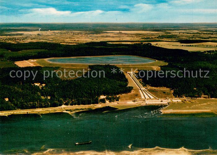 Geesthacht Elbe Speicherbecken Fliegeraufnahme