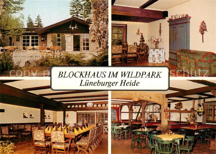 Nindorf Nordheide Blockhaus im Wildpark Gastraeume Terrasse