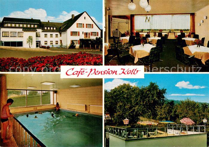 Breitscheid Hessen Cafe Pension Kolb Gastraum Hallenbad Terrasse