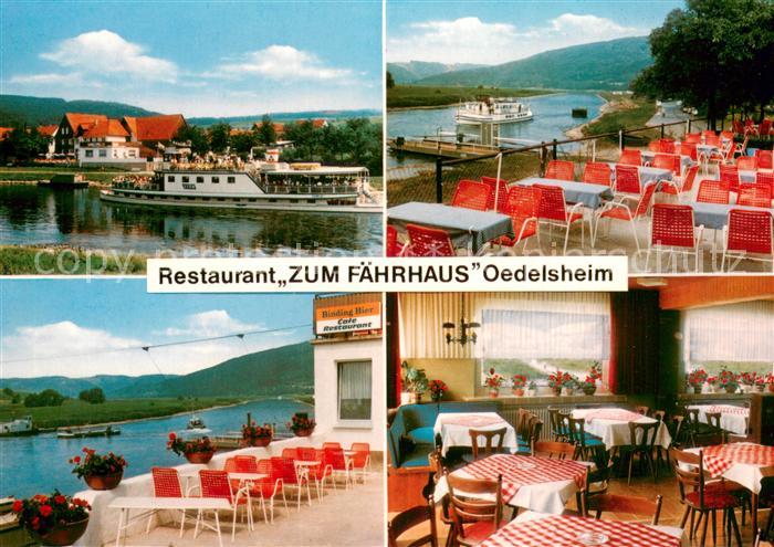 Oedelsheim Restaurant Zum Faehrhaus Weserpartie Terrassen Gastraum