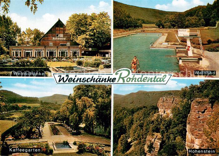 Rohdental Hessisch Oldendorf Weinschaenke Rohdental Waldbad Kaffeegarten Hohenst