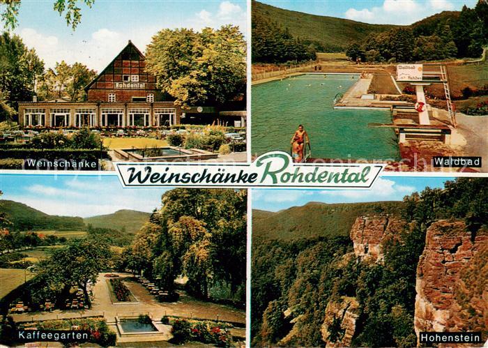 Rohdental Hessisch Oldendorf Weinschaenke Rohdental Waldbad Kaffeegarten Hohenst
