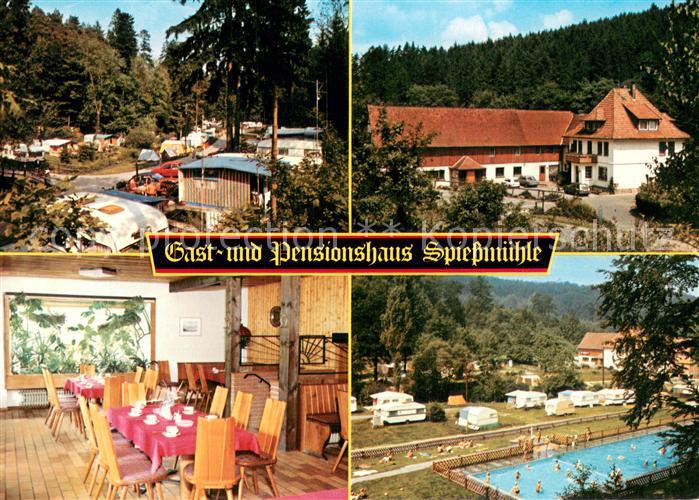 Loewenhagen Gast und Pensionshaus Spiessmuehle Gastraum Schwimmbad