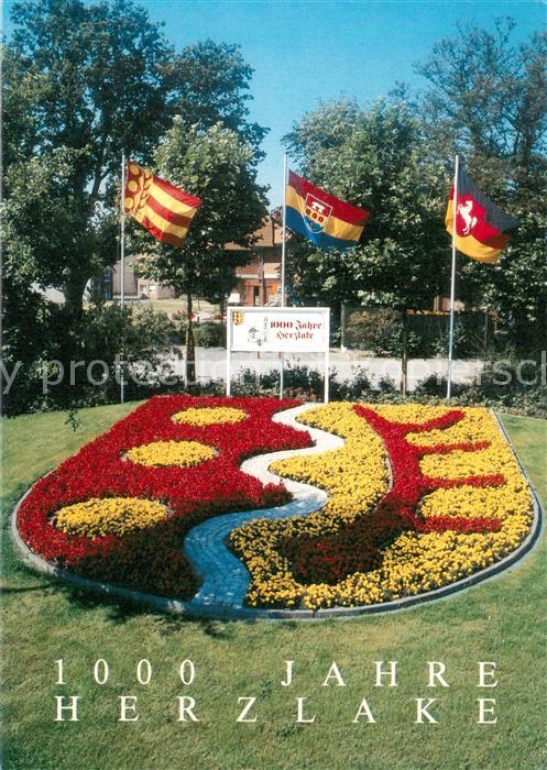 Herzlake Blumenwappen der 1000jaehrigen Gemeinde im Hasetal