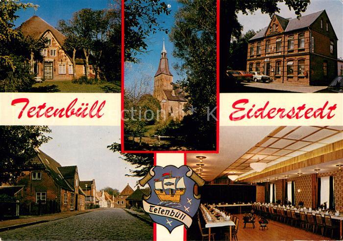 Tetenbuell Kirchspielskrug Eiderstedt Kirche Strassenpartie Speisesaal
