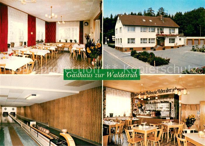 Oberthulba Gasthaus zur Waldesruh Restaurant Kegelbahn