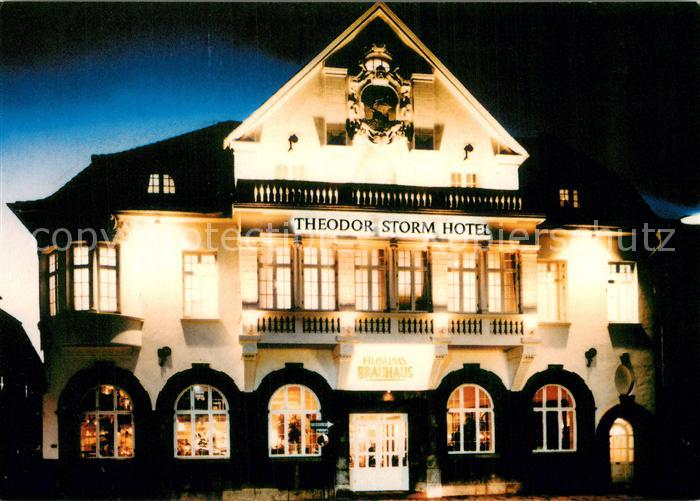 Husum Nordfriesland Theodor Storm Hotel Nachtaufnahme