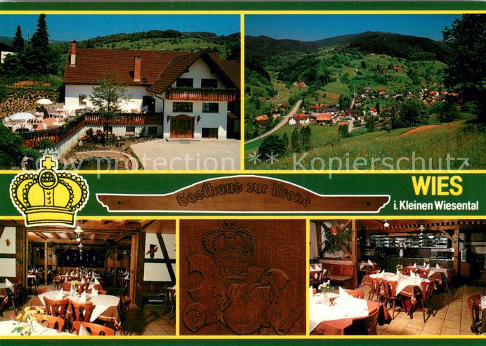 Wies Wiesental Gasthaus zur Krone Restaurant Landschaftspanorama Suedschwarzwald