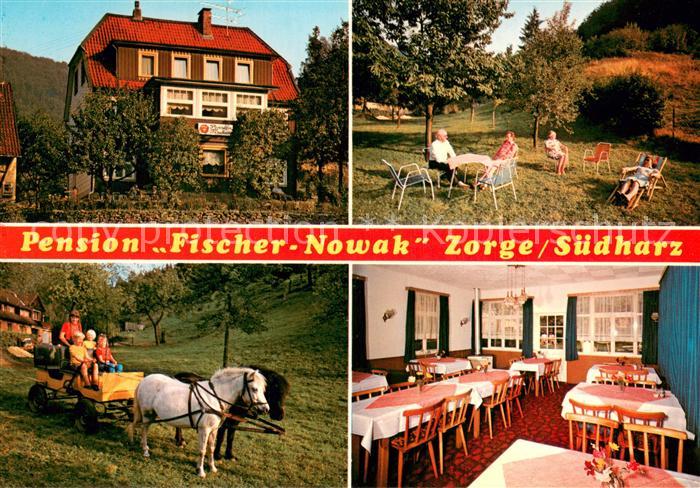 Zorge Pension Fischer Nowak Gastraum Garten Ponywagen