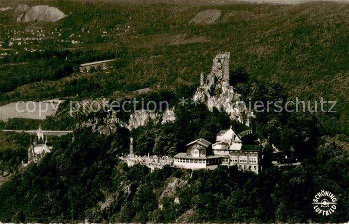 Koenigswinter Burg Drachenfels Siebengebirge Fliegeraufnahme