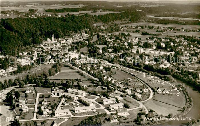 Wolfratshausen im Isartal Fliegeraufnahme