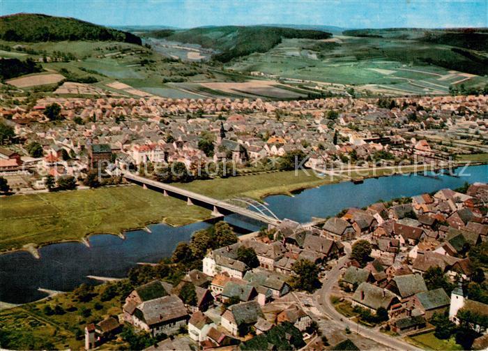 Beverungen Weserpartie Fliegeraufnahme