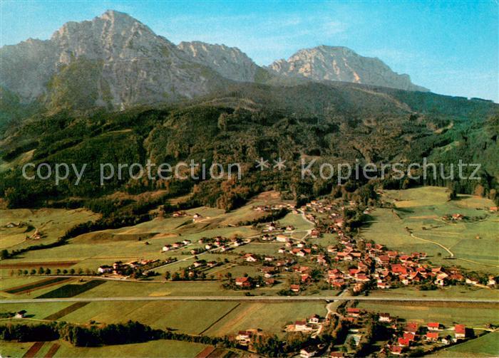 Aufham Anger Fliegeraufnahme mit Hochstaufen und Zwiesel