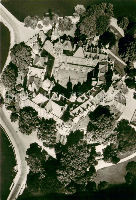 Schwerin  Mecklenburg Fliegeraufnahme mit Schloss