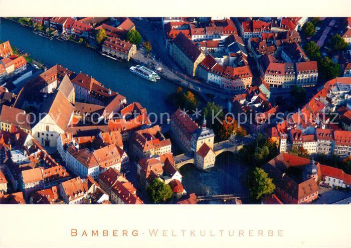 Bamberg Altes Rathaus und Klein Venedig Fliegeraufnahme