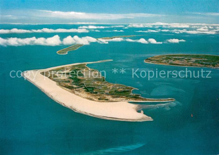 Amrum Fliegeraufnahme mit Insel Foehr und Suedspitze von Sylt