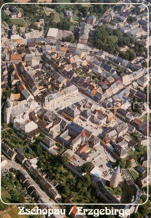 Zschopau Stadtkern Fliegeraufnahme