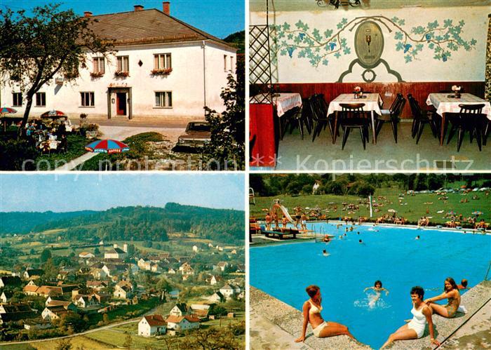 Eggersdorf Graz Gasthof Pension Niederleitner Gaststube Fliegeraufnahme Schwimmb