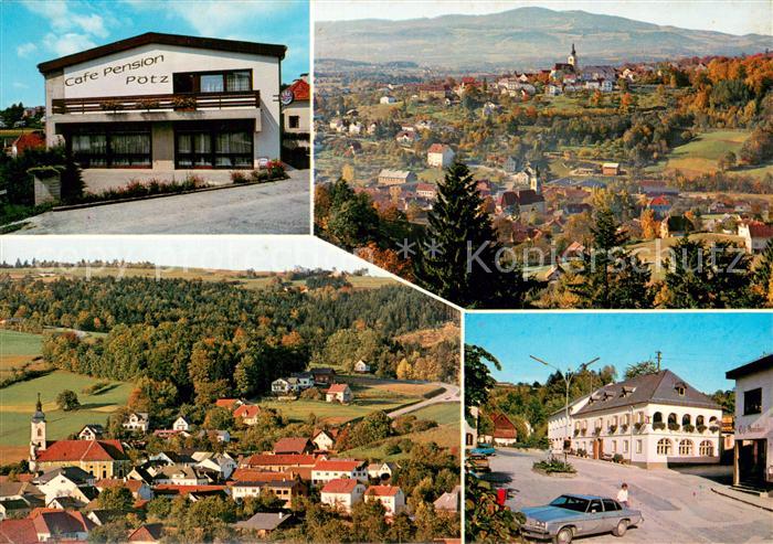 Pinggau Cafe Pension Poetz Fliegeraufnahme Ortspartie
