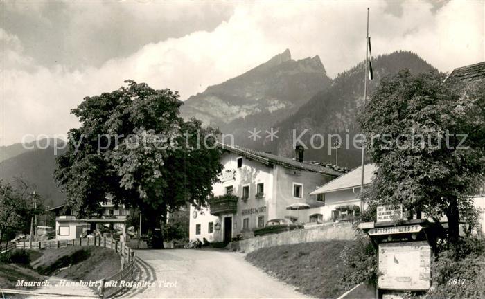 Maurach Achensee Gasthaus Hanslwirt mit Rotspitze