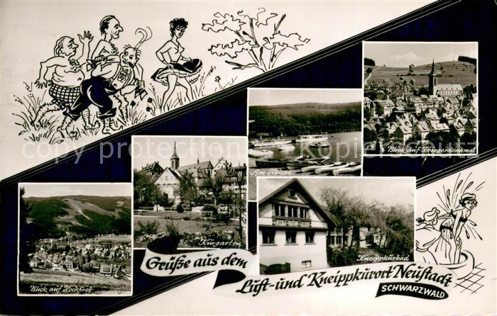 Neustadt Schwarzwald Blick auf Hochfirst Kurgarten Kneippkurbad Titisee Kriegerd