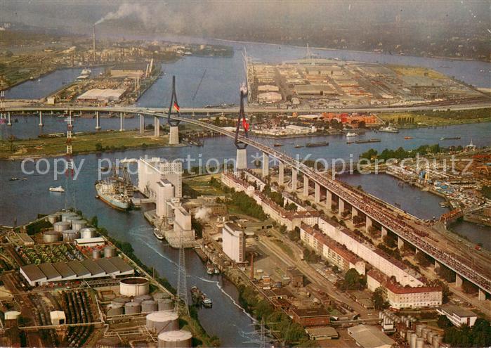 HAMBURG  CITY Koehlbrandbruecke Fliegeraufnahme