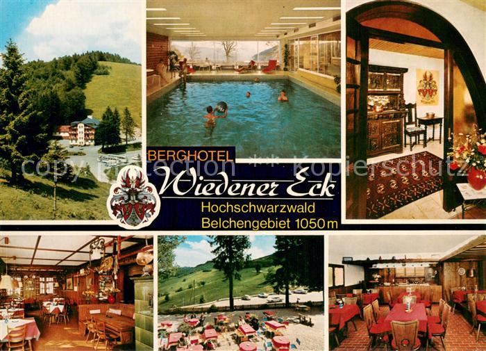 Wieden Schwarzwald Berghotel Wiedener Eck Hallenbad Gastraeume Freiterrasse