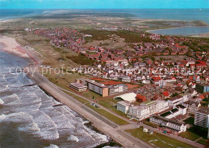 Norderney Nordseebad Strandhotel Georgshoehe Kurklinik und Nordstrand Fliegerauf