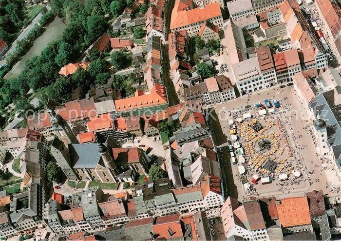 Freiberg Sachsen Rund um den Petriplatz Fliegeraufnahme